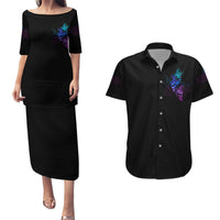 The Good Girl In Me Got Tired Skull Witch Halloween Couples Matching Puletasi Dress and Hawaiian Shirt - Wonder Print Shop