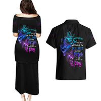 The Good Girl In Me Got Tired Skull Witch Halloween Couples Matching Puletasi Dress and Hawaiian Shirt - Wonder Print Shop