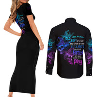 The Good Girl In Me Got Tired Skull Witch Halloween Couples Matching Short Sleeve Bodycon Dress and Long Sleeve Button Shirt - Wonder Print Shop
