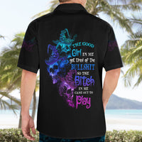 The Good Girl In Me Got Tired Skull Witch Halloween Hawaiian Shirt - Wonder Print Shop