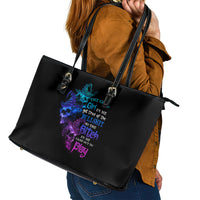 The Good Girl In Me Got Tired Skull Witch Halloween Leather Tote Bag - Wonder Print Shop