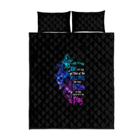 The Good Girl In Me Got Tired Skull Witch Halloween Quilt Bed Set - Wonder Print Shop