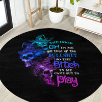 the-good-girl-in-me-got-tired-skull-witch-halloween-round-carpet