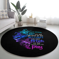 the-good-girl-in-me-got-tired-skull-witch-halloween-round-carpet