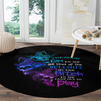the-good-girl-in-me-got-tired-skull-witch-halloween-round-carpet