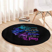 the-good-girl-in-me-got-tired-skull-witch-halloween-round-carpet