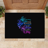 The Good Girl In Me Got Tired Skull Witch Halloween Rubber Doormat - Wonder Print Shop