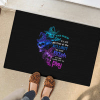 The Good Girl In Me Got Tired Skull Witch Halloween Rubber Doormat - Wonder Print Shop