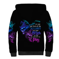The Good Girl In Me Got Tired Skull Witch Halloween Sherpa Hoodie - Wonder Print Shop