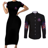 Your First Mistake Was Thinking Couples Matching Short Sleeve Bodycon Dress and Long Sleeve Button Shirt - Wonder Print Shop