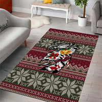 Skeleton Candy Cane Christmas Area Rug Xmas Holiday Patterns - Wonder Print Shop