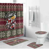 Skeleton Candy Cane Christmas Bathroom Set Xmas Holiday Patterns - Wonder Print Shop
