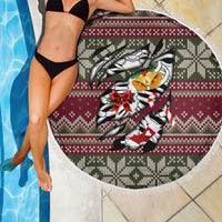 Skeleton Candy Cane Christmas Beach Blanket Xmas Holiday Patterns - Wonder Print Shop