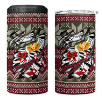 Skeleton Candy Cane Christmas 4 in 1 Can Cooler Tumbler Xmas Holiday Patterns - Wonder Print Shop