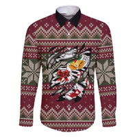 Skeleton Candy Cane Christmas Family Matching Off Shoulder Maxi Dress and Hawaiian Shirt Xmas Holiday Patterns - Wonder Print Shop