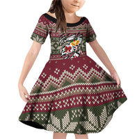 Skeleton Candy Cane Christmas Family Matching Off Shoulder Short Dress and Hawaiian Shirt Xmas Holiday Patterns - Wonder Print Shop