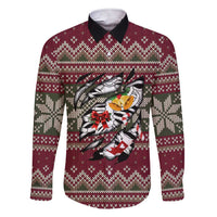 Skeleton Candy Cane Christmas Family Matching Short Sleeve Bodycon Dress and Hawaiian Shirt Xmas Holiday Patterns - Wonder Print Shop