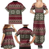 Skeleton Candy Cane Christmas Family Matching Summer Maxi Dress and Hawaiian Shirt Xmas Holiday Patterns - Wonder Print Shop