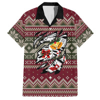 Skeleton Candy Cane Christmas Family Matching Summer Maxi Dress and Hawaiian Shirt Xmas Holiday Patterns - Wonder Print Shop