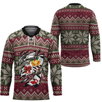 Skeleton Candy Cane Christmas Hockey Jersey Xmas Holiday Patterns - Wonder Print Shop