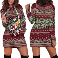 Skeleton Candy Cane Christmas Hoodie Dress Xmas Holiday Patterns - Wonder Print Shop