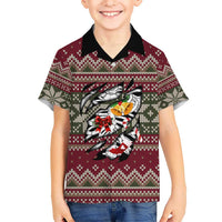 Skeleton Candy Cane Christmas Kid Hawaiian Shirt Xmas Holiday Patterns - Wonder Print Shop