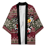 Skeleton Candy Cane Christmas Kimono Xmas Holiday Patterns - Wonder Print Shop