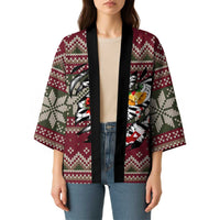 Skeleton Candy Cane Christmas Kimono Xmas Holiday Patterns - Wonder Print Shop