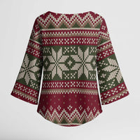 Skeleton Candy Cane Christmas Kimono Sleeve Blouse Xmas Holiday Patterns - Wonder Print Shop