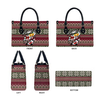 Skeleton Candy Cane Christmas Leather Bag Xmas Holiday Patterns - Wonder Print Shop
