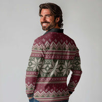 Skeleton Candy Cane Christmas Long Sleeve Polo Shirt Xmas Holiday Patterns - Wonder Print Shop