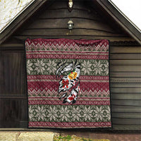 Skeleton Candy Cane Christmas Quilt Xmas Holiday Patterns - Wonder Print Shop