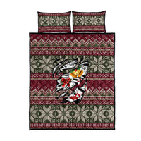 Skeleton Candy Cane Christmas Quilt Bed Set Xmas Holiday Patterns - Wonder Print Shop