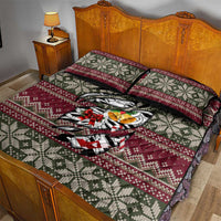 Skeleton Candy Cane Christmas Quilt Bed Set Xmas Holiday Patterns - Wonder Print Shop