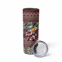 Skeleton Candy Cane Christmas Skinny Tumbler Xmas Holiday Patterns - Wonder Print Shop