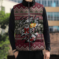 Skeleton Candy Cane Christmas Sleeveless Puffer Jacket Xmas Holiday Patterns - Wonder Print Shop