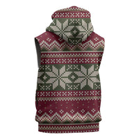 Skeleton Candy Cane Christmas Sleeveless Zip Hoodie Xmas Holiday Patterns - Wonder Print Shop