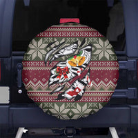 Skeleton Candy Cane Christmas Spare Tire Cover Xmas Holiday Patterns - Wonder Print Shop