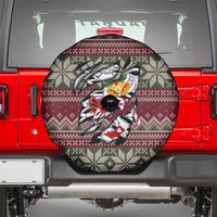 Skeleton Candy Cane Christmas Spare Tire Cover Xmas Holiday Patterns - Wonder Print Shop