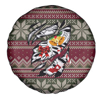 Skeleton Candy Cane Christmas Spare Tire Cover Xmas Holiday Patterns - Wonder Print Shop