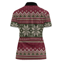 Skeleton Candy Cane Christmas Women Polo Shirt Xmas Holiday Patterns - Wonder Print Shop