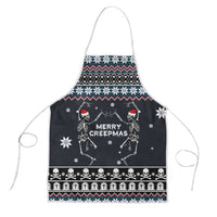 Skeleton Merry Creepmas Christmas Apron Xmas Holiday Patterns - Wonder Print Shop