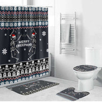 Skeleton Merry Creepmas Christmas Bathroom Set Xmas Holiday Patterns - Wonder Print Shop