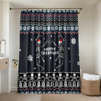 Skeleton Merry Creepmas Christmas Bathroom Set Xmas Holiday Patterns - Wonder Print Shop