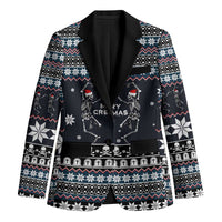 Skeleton Merry Creepmas Christmas Blazer Xmas Holiday Patterns - Wonder Print Shop