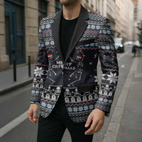 Skeleton Merry Creepmas Christmas Blazer Xmas Holiday Patterns - Wonder Print Shop