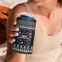 Skeleton Merry Creepmas Christmas 4 in 1 Can Cooler Tumbler Xmas Holiday Patterns - Wonder Print Shop