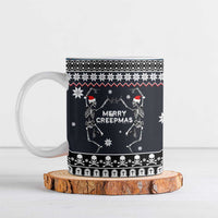 Skeleton Merry Creepmas Christmas Ceramic Mug Xmas Holiday Patterns - Wonder Print Shop