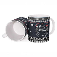 Skeleton Merry Creepmas Christmas Ceramic Mug Xmas Holiday Patterns - Wonder Print Shop