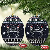 Skeleton Merry Creepmas Christmas Ceramic Ornament Xmas Holiday Patterns - Wonder Print Shop